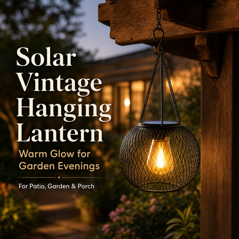 Outdoor Lighting And Landscape - Solarbetriebene LED-Hänge-Bodenlampe für Außenbereich, Ausgehöhlte Garten-Landschaftsbeleuchtung,