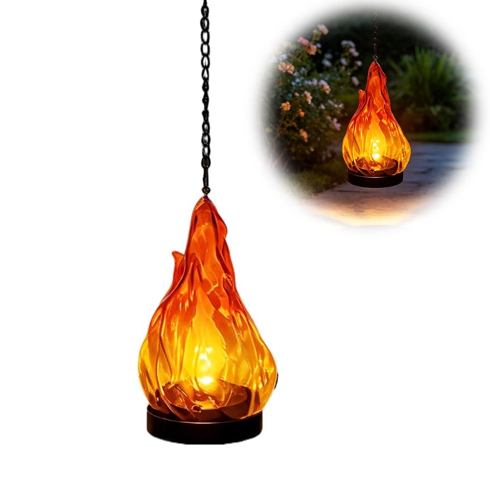 Outdoor Lighting Effects - LED-Laterne mit Flackerndem Flammeneffekt, IP65 Wasserdicht,