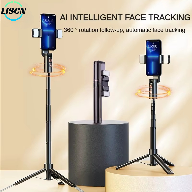 Outdoor Lighting Track - LISCN Ausziehbarer Selfie-Stick, automatisches Gesichtsverfolgungsstativ mit