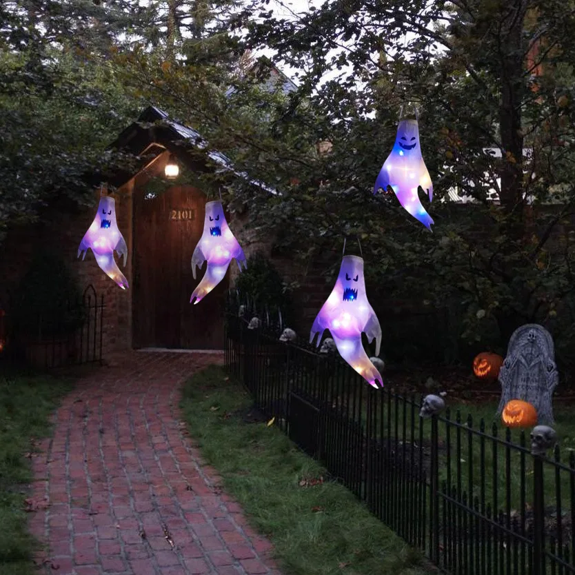 Halloween LED-Geister-Windfahn – Outdoor Lighting Effects Bewertung und Preis