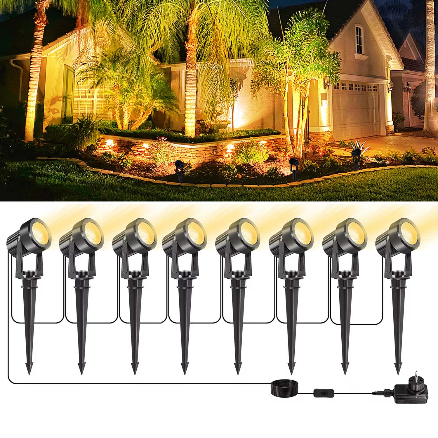 4/6/8LEDS 3000K Außenstrahler  – Outdoor Lighting Uk Bewertung und Preis